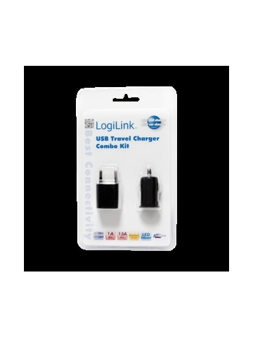 CARGADOR USB CASA COCHE LOGILINK PA0076 5V 1A PA0076