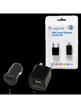 CARGADOR USB CASA COCHE LOGILINK PA0076 5V 1A PA0076