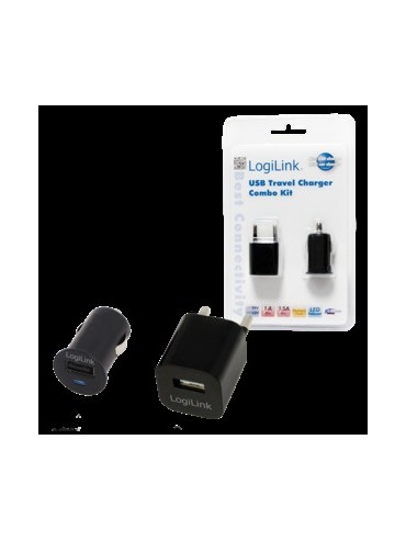 CARGADOR USB CASA COCHE LOGILINK PA0076 5V 1A PA0076