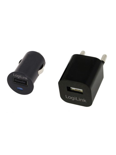 CARGADOR USB CASA COCHE LOGILINK PA0076 5V 1A PA0076