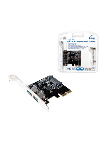 CONTROLADORA MINI PCIE 2XUSB31 PCI E LOGILINK PC0080 2XUSB