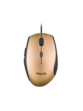 RATON OPTICO NGS MOTH GOLD WIRED ERGONOMIC SILENT