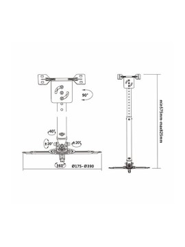 SOPORTE PROYECTOR AISENS CP02TSRE 051 NEGRO