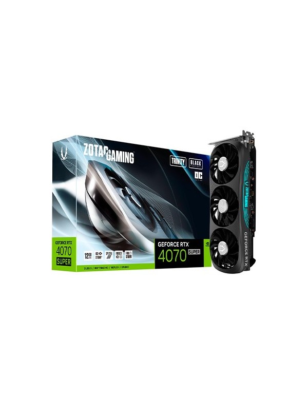 TARJETA GRaFICA ZOTAC RTX 4070 SUPER TRINITY OC BLACK ED 1