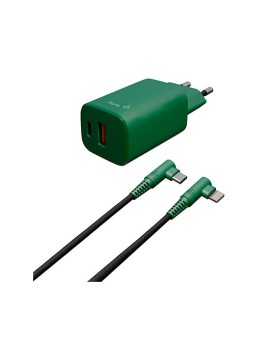 CARGADOR DUAL HUNE ECO 20W CABLE TIPO C LIGHTNING