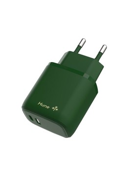 CARGADOR HUNE ECO 2 PUERTOS 20W USB C USB A BOSQUE