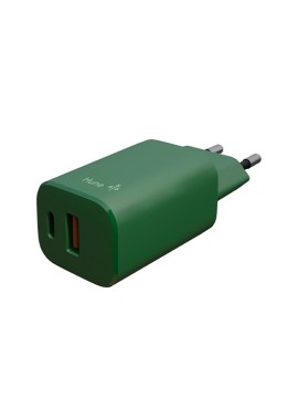 CARGADOR HUNE ECO 2 PUERTOS 20W USB C USB A BOSQUE