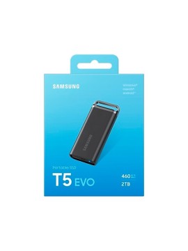 DISCO DURO SSD SAMSUNG 2TB PSSD T5 EVO NVME EXTERNO NEGRO