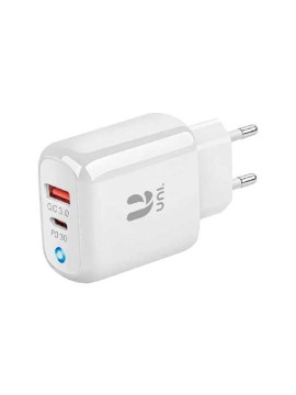 CARGADOR UNICO DUAL USB TIPOC Y USBA 30W