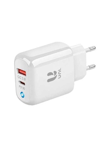 CARGADOR UNICO DUAL USB TIPOC Y USBA 30W