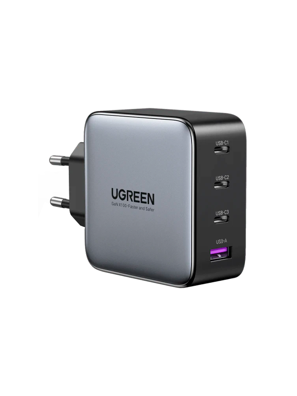 CARGADOR UGREEN USB A 3USB C 100W GAN FAST