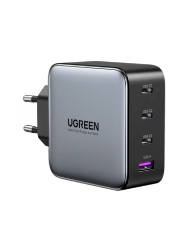 CARGADOR UGREEN USB A 3USB C 100W GAN FAST