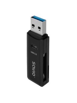 LECTOR DE TARJETAS SD USB 30 NEGRO SAVIO AK 64