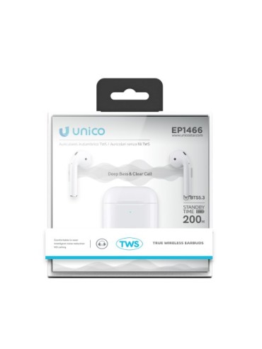 AURICULARES UNICO TWS MINI LIGHTNING BLANCO