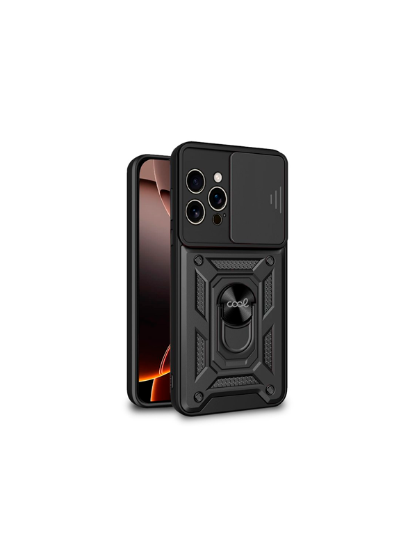 FUNDA COOL IPHONE 16 PRO MAX HARD RING NEGRO