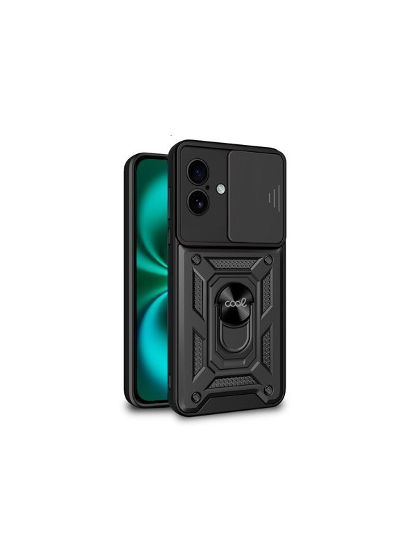 FUNDA COOL IPHONE 16 PLUS HARD RING NEGRO