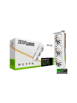 TARJETA GRaFICA ZOTAC RTX 5070 AMP 12GB GDDR7 WHITE